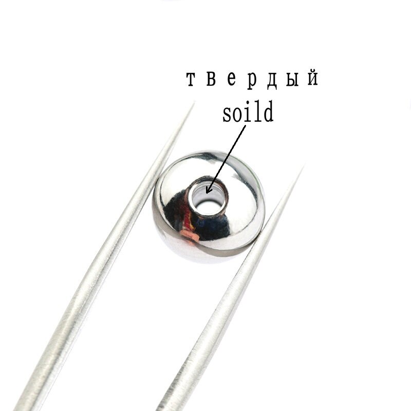 Chuỗi Hạt Tròn Bằng Thép Không Gỉ 3 / 4 / 5 / 6 / 8mm Làm Trang Sức Thủ Công