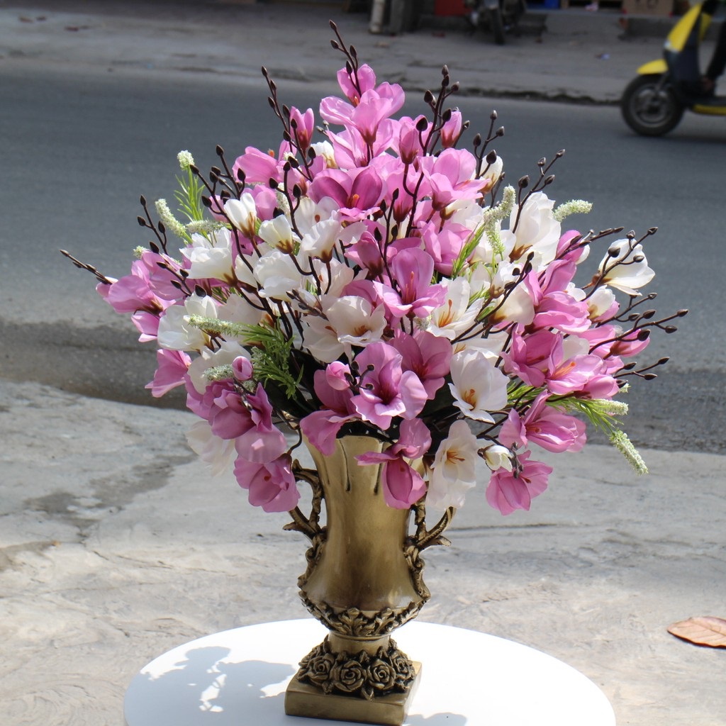 Hoa diên vĩ, hoa giả để bàn, bó diên vĩ lụa trang trí nhà cửa, decor chụp ảnh - Hana Flower | BigBuy360 - bigbuy360.vn