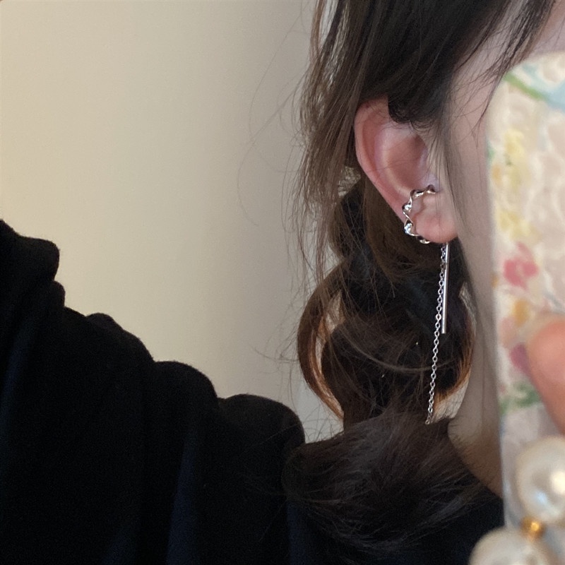 Bông Tai Dạng Kẹp Đính Kim Cương Giả Kiểu Hàn Quốc Cho Nữ