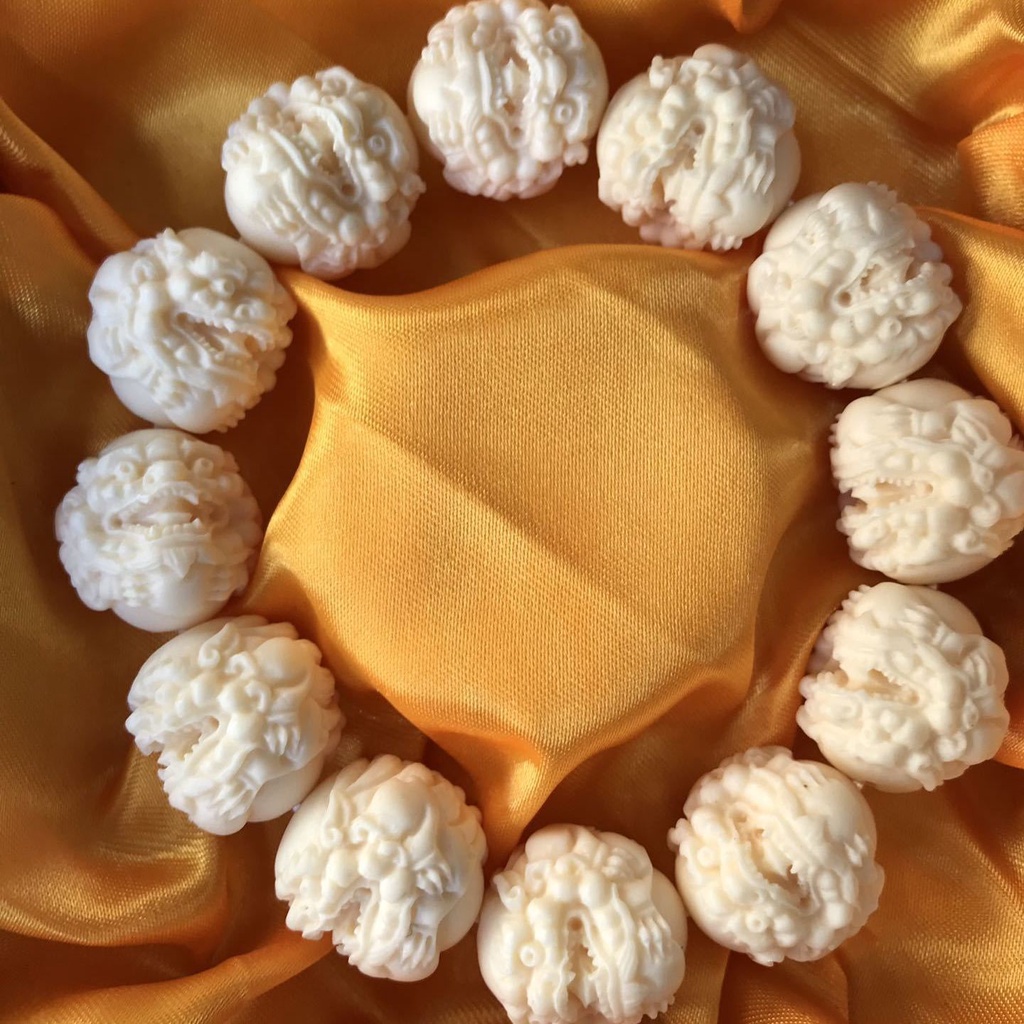 Vòng Tay Chuỗi Hạt Bồ Đề Pixiu 3.29 Bằng Đá Ngà Voi Trái Cây