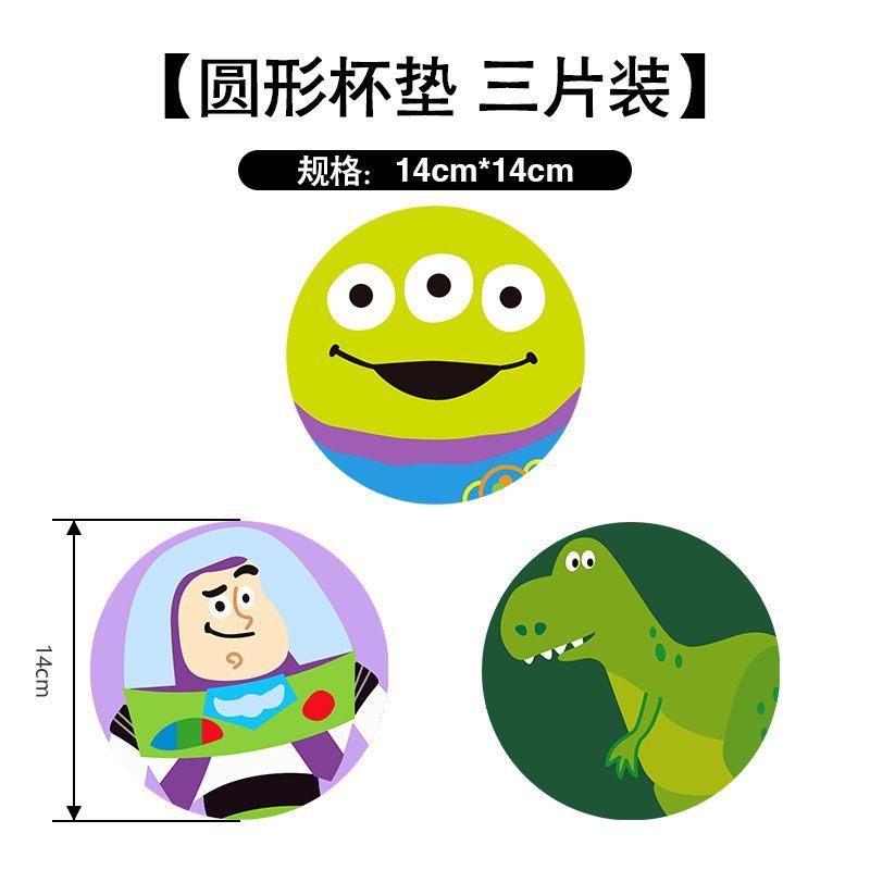 Thảm Lót Ly Mềm Mại Thấm Hút Tốt Chống Trượt Họa Tiết Hoạt Hình Toy Story