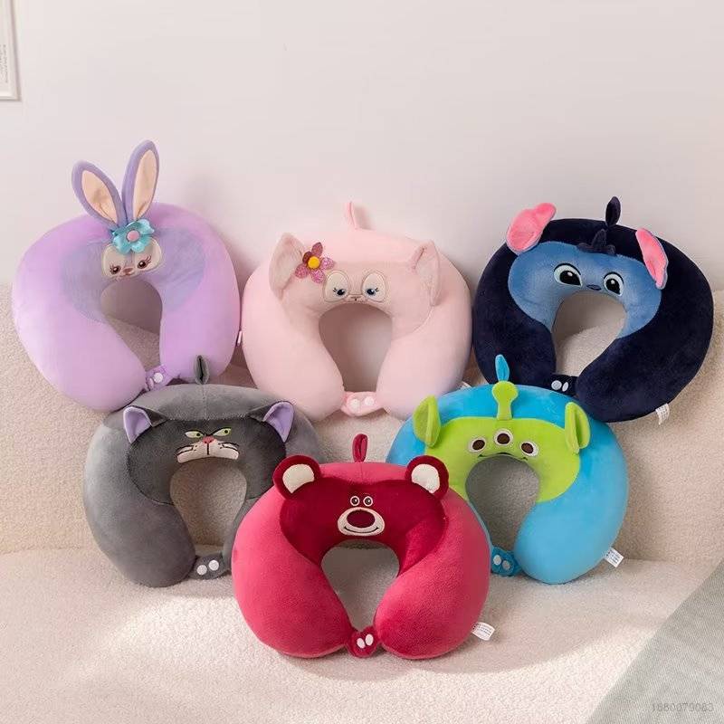 Ag Lotso Gối Kê Cổ Chữ U Hình Gấu Dâu Tây / Người Ngoài Hành Tinh Stellalou Linaell Du Lịch Tự Động Ngủ Trưa