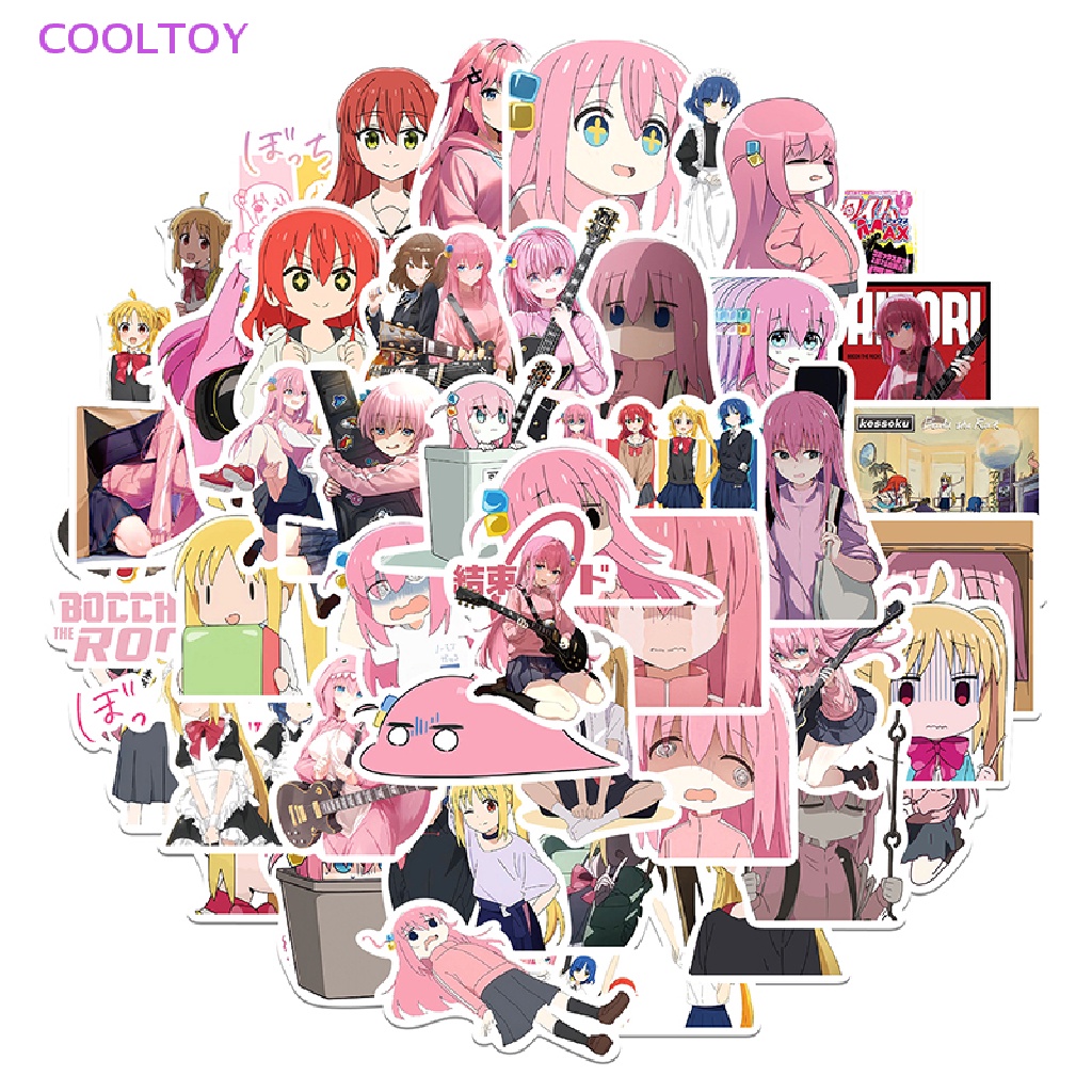 Cooltoy 50 Chiếc Kawaii BOCCHI THE ROCK! Miếng Dán Trang Trí Điện Thoại / Laptop Vali Ván Trượt Chống Thấm Nước Hình Anime Dễ Thương DIY
