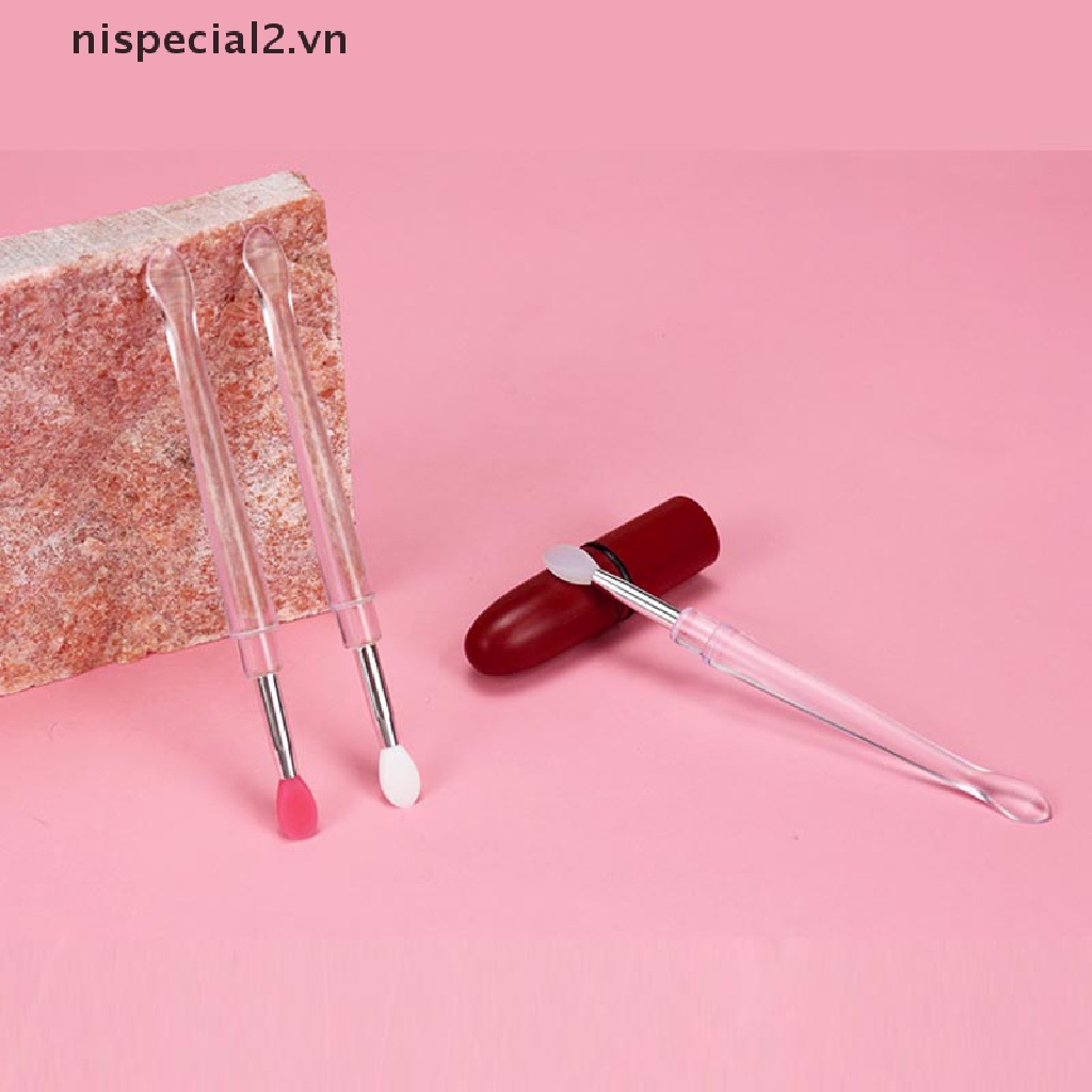 1 Cọ Tô Son Môi Bằng Silicon Kèm Muỗng Và Nắp Đậy Chống Bụi