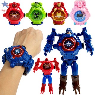 Đồng hồ robot biến hình 3d thời trang cho bé