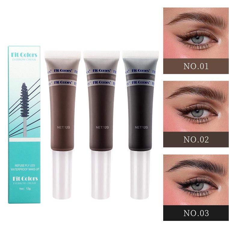 Kem Nhuộm Lông Mày Dạng Lỏng 3 Màu Sắc Tùy Chọn Chống Thấm Nước Lâu Trôi Dành Cho Nữ