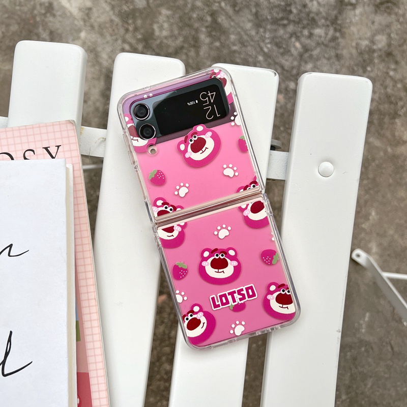Ốp Điện Thoại Họa Tiết Gấu Dễ Thương Cho Samsung Galaxy Z Flip 4 Z Flip 3 Graffiti Samsung Z Flip4 Z Flip3