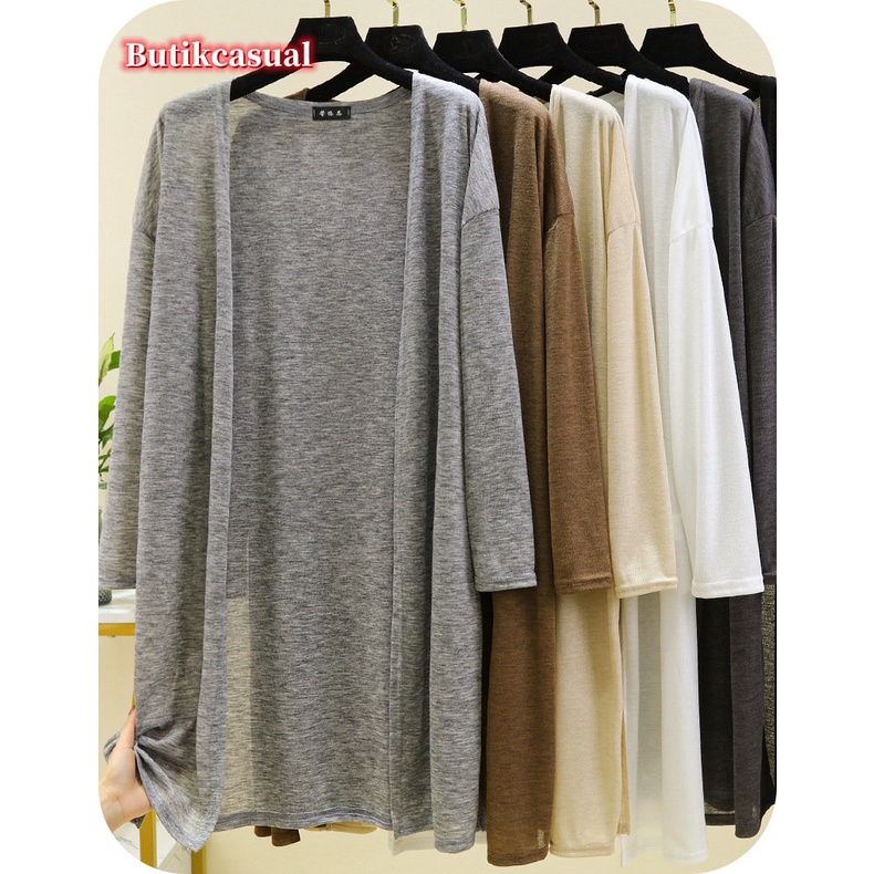 Áo Khoác cardigan Dáng Dài Rộng Tay Dài Chống Nắng Thời Trang Xuân Hè 2023 Cho Nữ