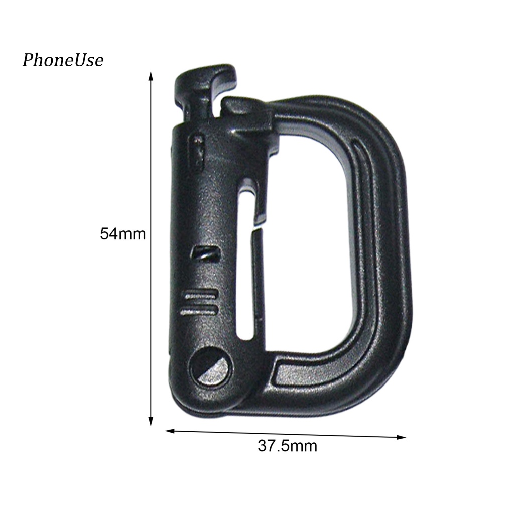 Móc Khóa Carabiner Bằng Nhựa PU Chịu Lực Cao Chống Ăn Mòn Đa Năng Dùng Khi Leo Núi