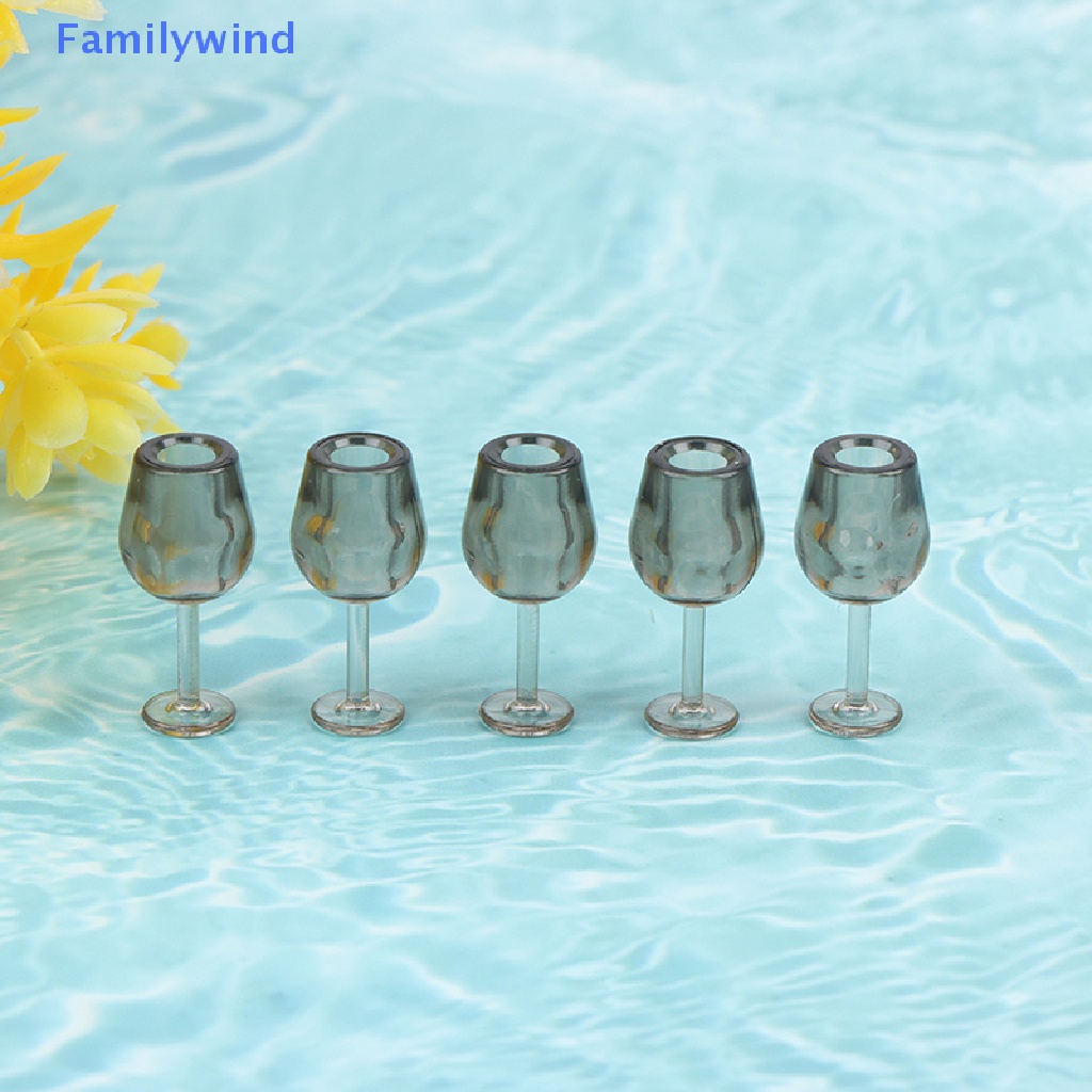 Set 5 Ly Rượu mini Tỉ Lệ 1: 12 Dùng Để Trang Trí Nhà Búp Bê