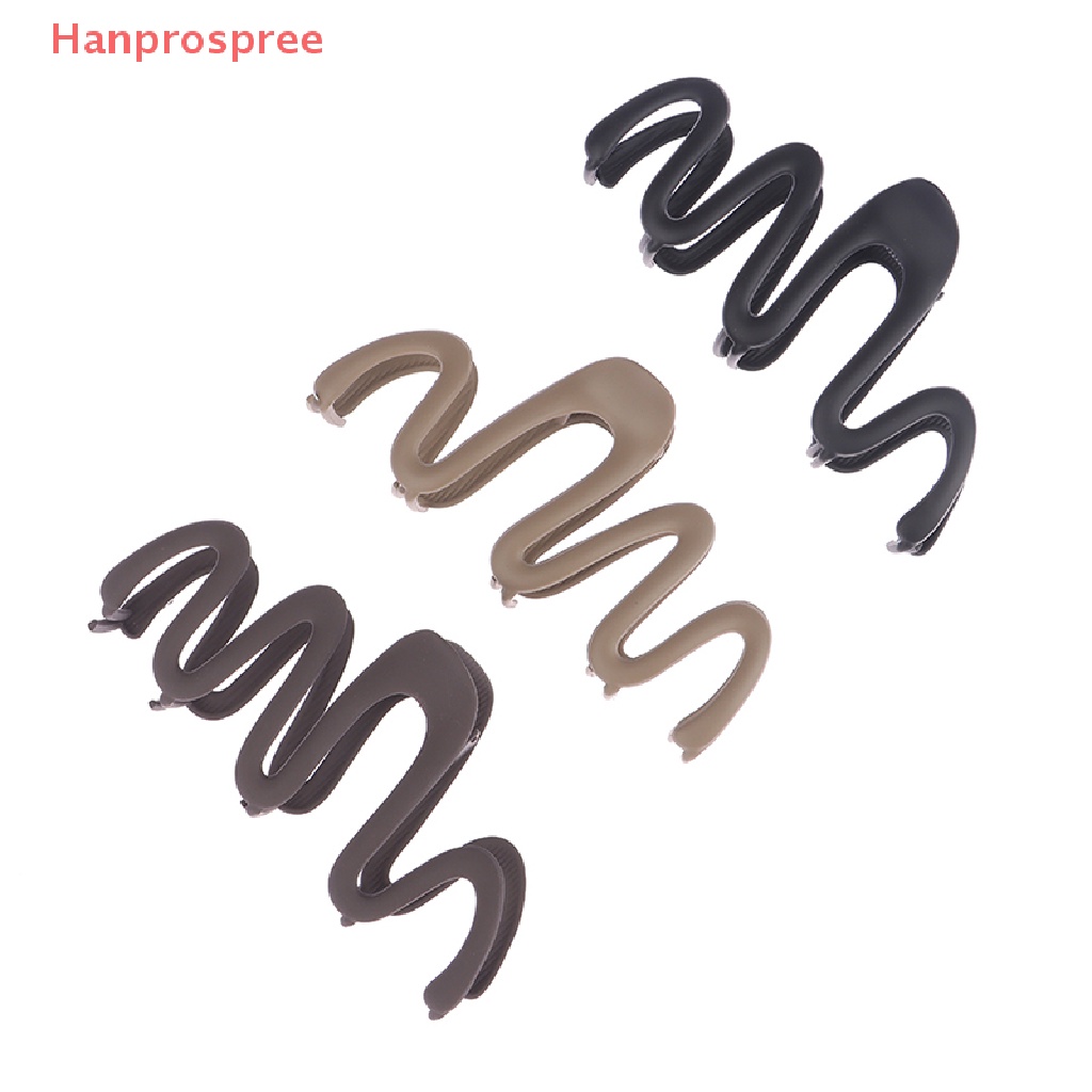 Hanprospree > Kẹp Tóc Càng Cua Tạo Kiểu Gợn Sóng Hình Học Màu Đục Đặc Biệt Cho Nữ