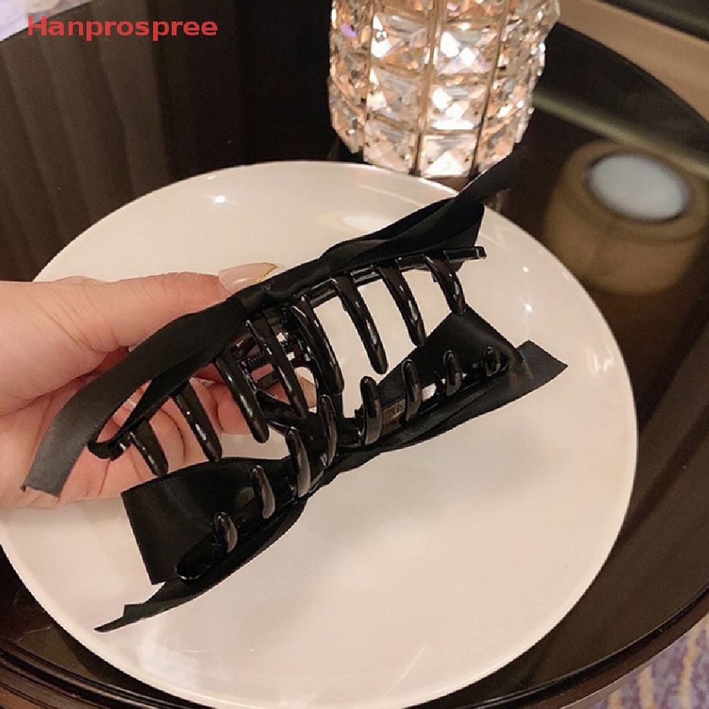 Hanprospree > Kẹp Tóc Cá Mập Đen Cỡ Lớn Bằng Nhung Phong Cách retro Hàn Quốc Ngọt Ngào Cho Nữ