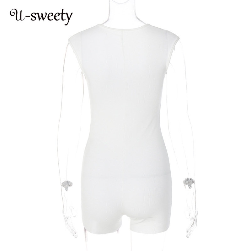 Jumpsuit Sát Nách Cổ Chữ U Màu Trơn Thời Trang 2023 Cho Nữ | BigBuy360 - bigbuy360.vn