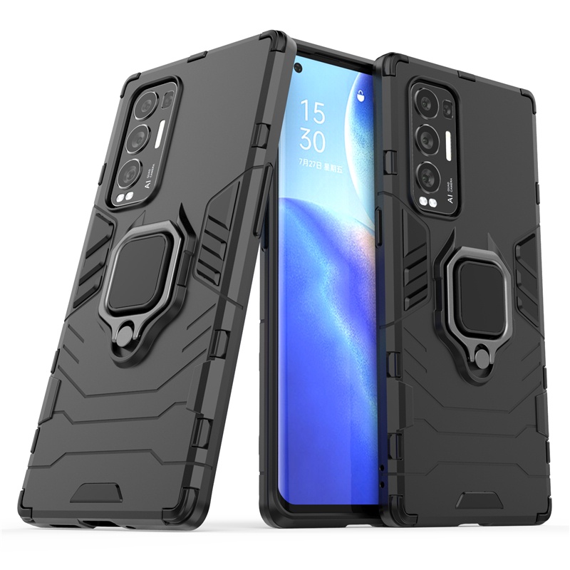 Ốp Điện Thoại PC Cứng Kèm Móc Xỏ Ngón Nam Châm Cho OPPO Reno 5 Pro Plus 5G