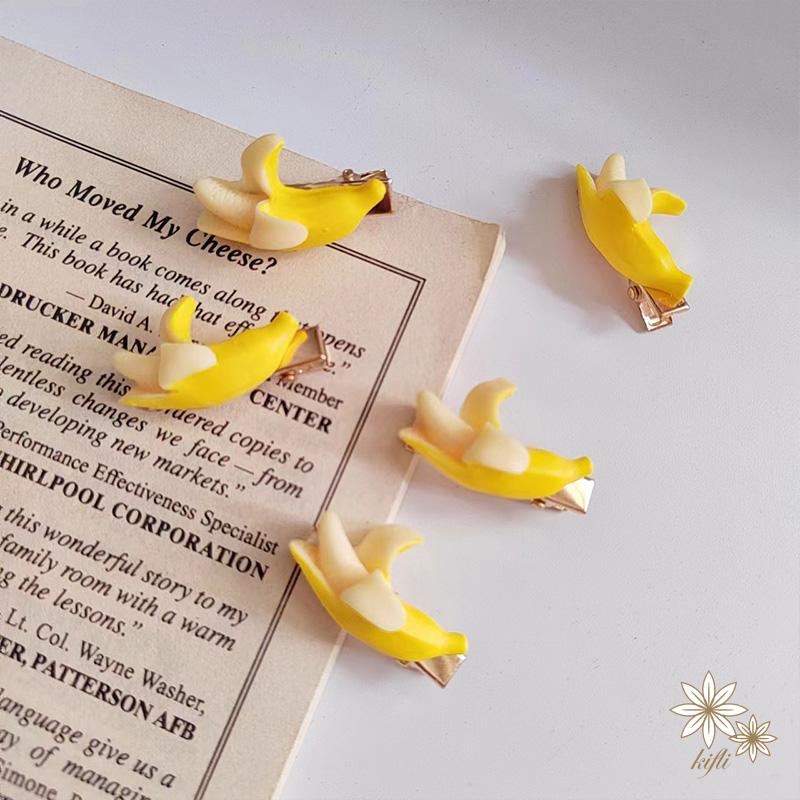 Kẹp Tóc Hình Quả Chuối Dễ Thương Sáng Tạo Vui Nhộn Cho Bé Gái