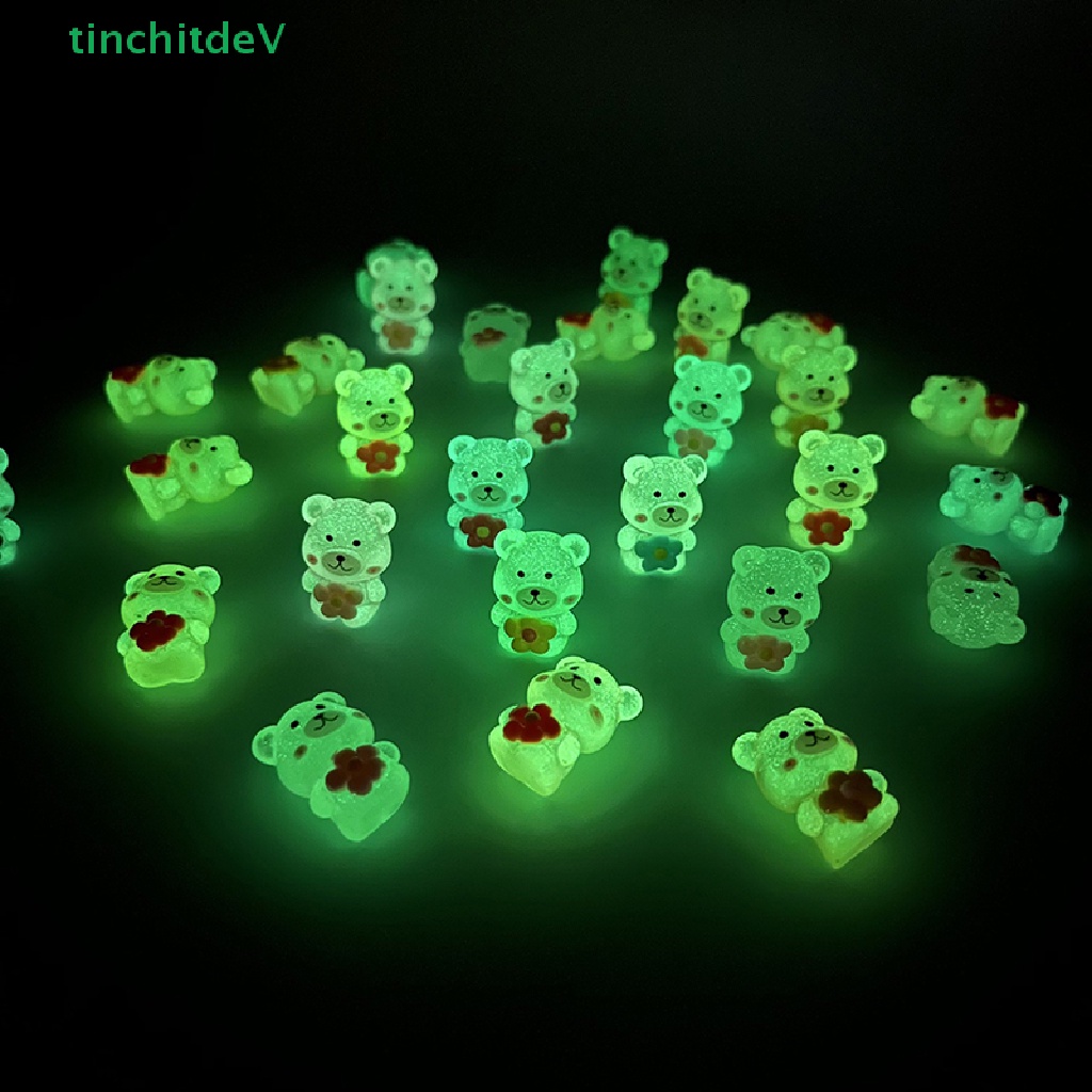 [TinchitdeV] Bộ 2 Chú Gấu Hoạt Hình Bằng Nhựa Phát Quang Đáng Yêu Trang Trí Nội Thất [Mới]