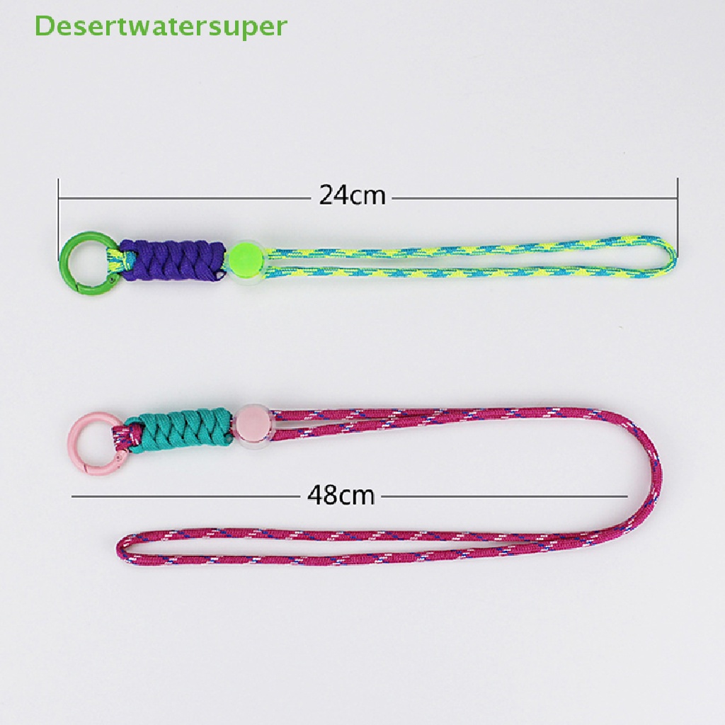 Dsvn Dây Đeo Điện Thoại Ngắn Dạng Móc Khóa Có Thể Điều Chỉnh Chống Thất Lạc al Dệt Kim Hai Màu Nóng Bỏng
