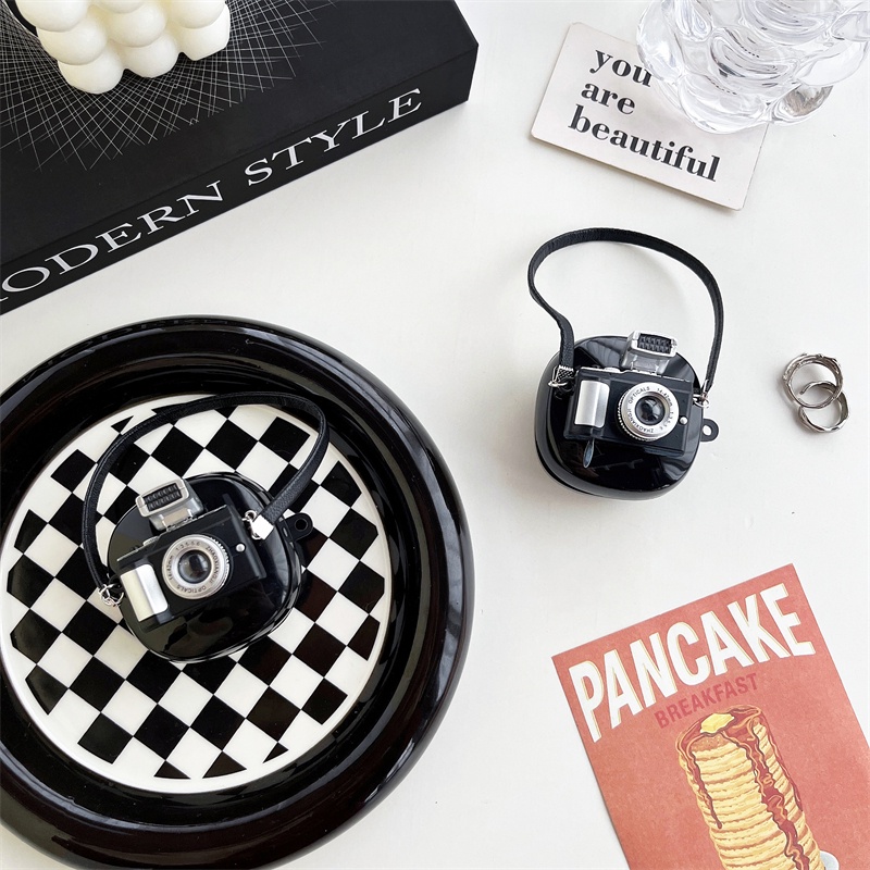 Ốp Điện Thoại Mềm Hình Máy Ảnh 3D Baseus Bowie WM02 / WM02 plus / WM02 + INS Có Dây Đeo Cho Baseus Encok WM01