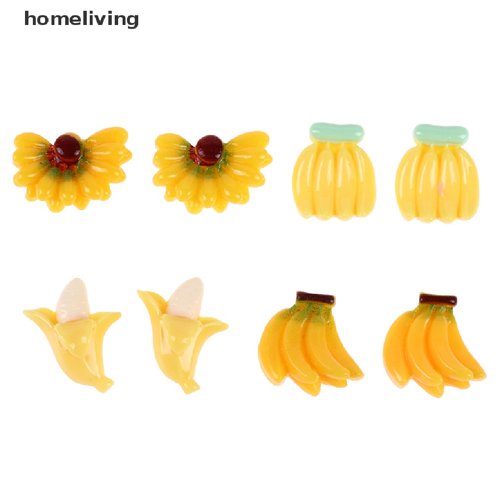 Set 10 Quả Chuối Giả Trang Trí Nhà Búp Bê Tỉ Lệ 1: 12