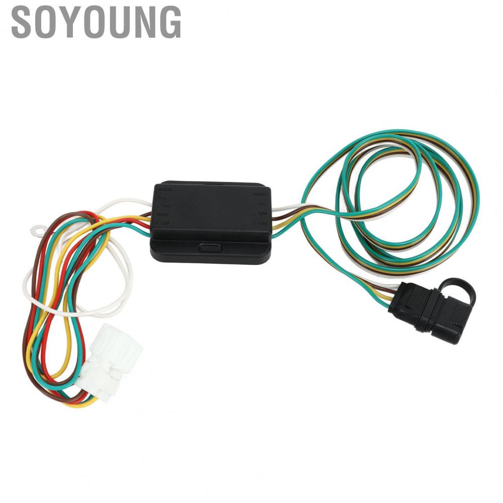 Soyoung 55106  Trailer Wiring Connector 4 Pin Harness Safe Connection with Dust Cover for CR‑V 2007‑2011