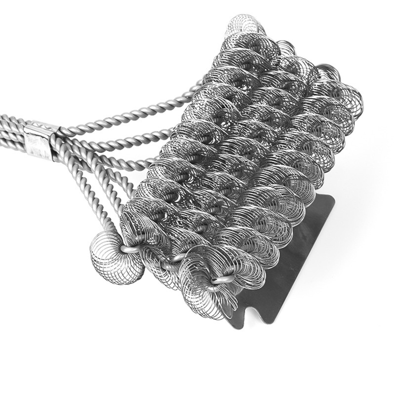 Cọ Vệ Sinh Vỉ Nướng BBQ Hai Đầu Bằng Thép Không Gỉ Tiện Dụng