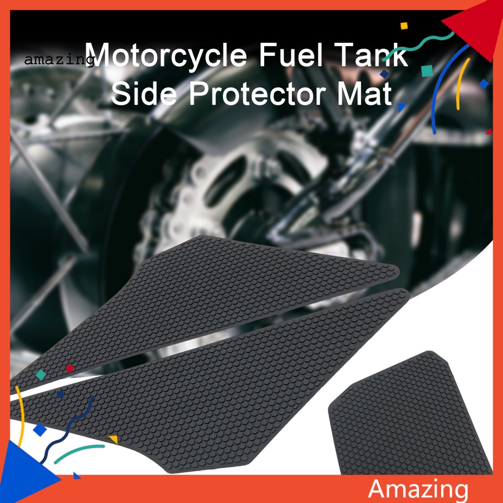 Set 3 Miếng Dán Trang Trí Bình Nhiên Liệu Chống Trượt Màu Đen Cho GOLDWING 1800 (18-22)