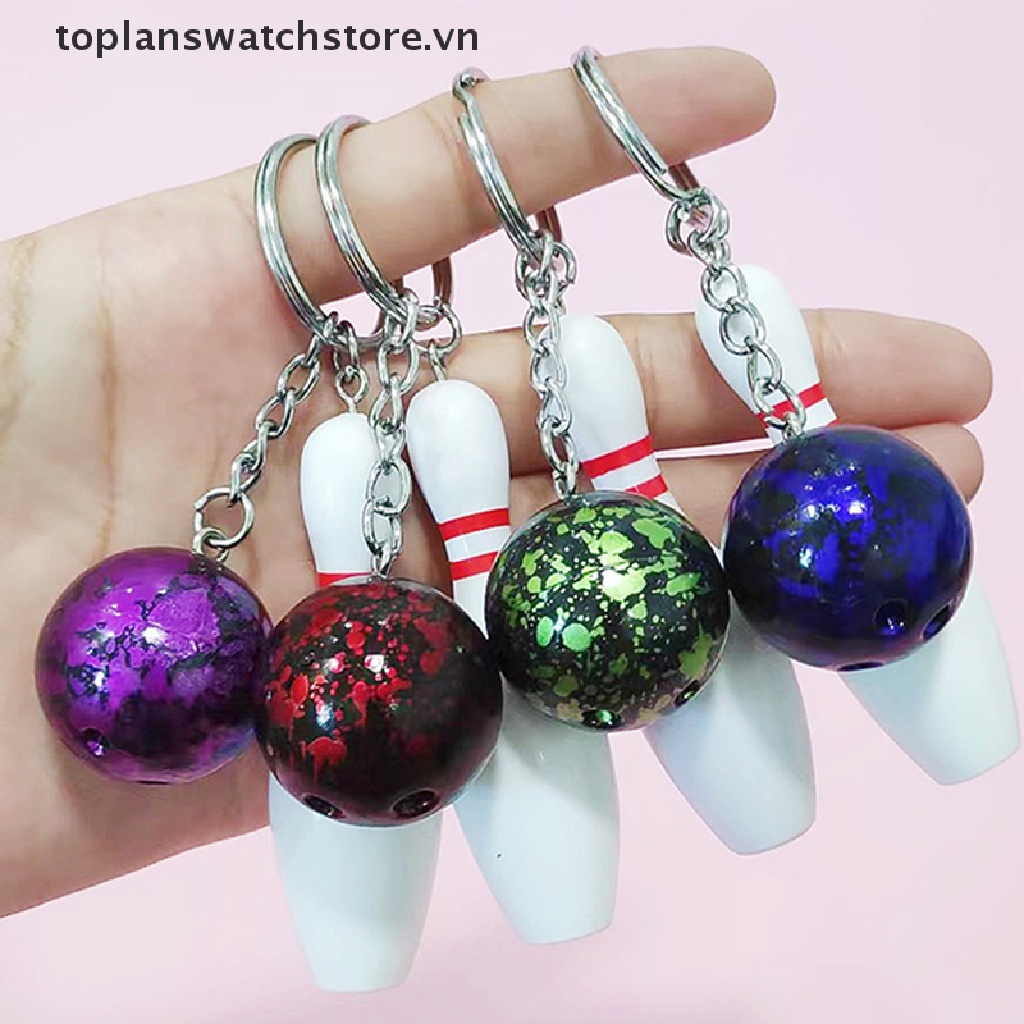 Móc Khóa Kim Loại Hình Bowling Thời Trang