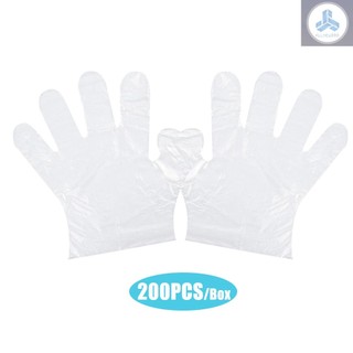 Disposable PE Gloves Single Use Transparent Gloves Latex Free Food Prep Safe Glove for Home Cleaning Restaurant Kitchen Catering Use 100PCS/Box