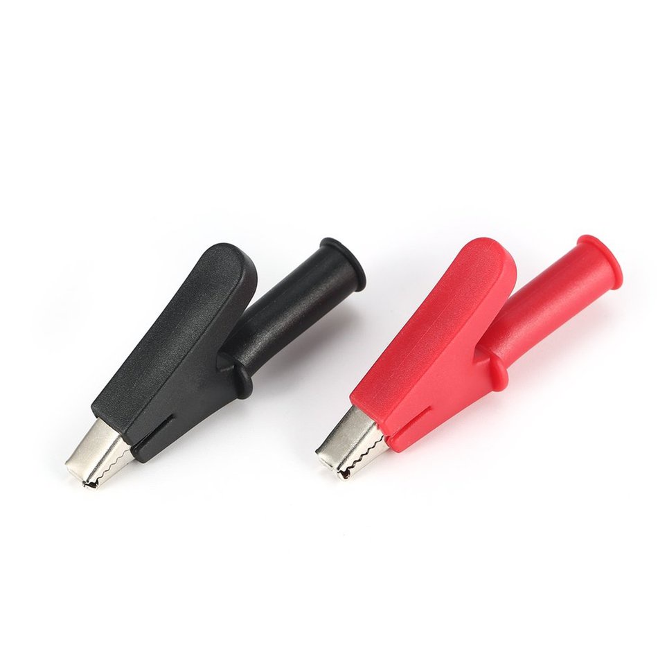 2 Pcs Full Protective Alligator Clips Crocodile Clamp for Multimeter Test Pen sunnyfun
