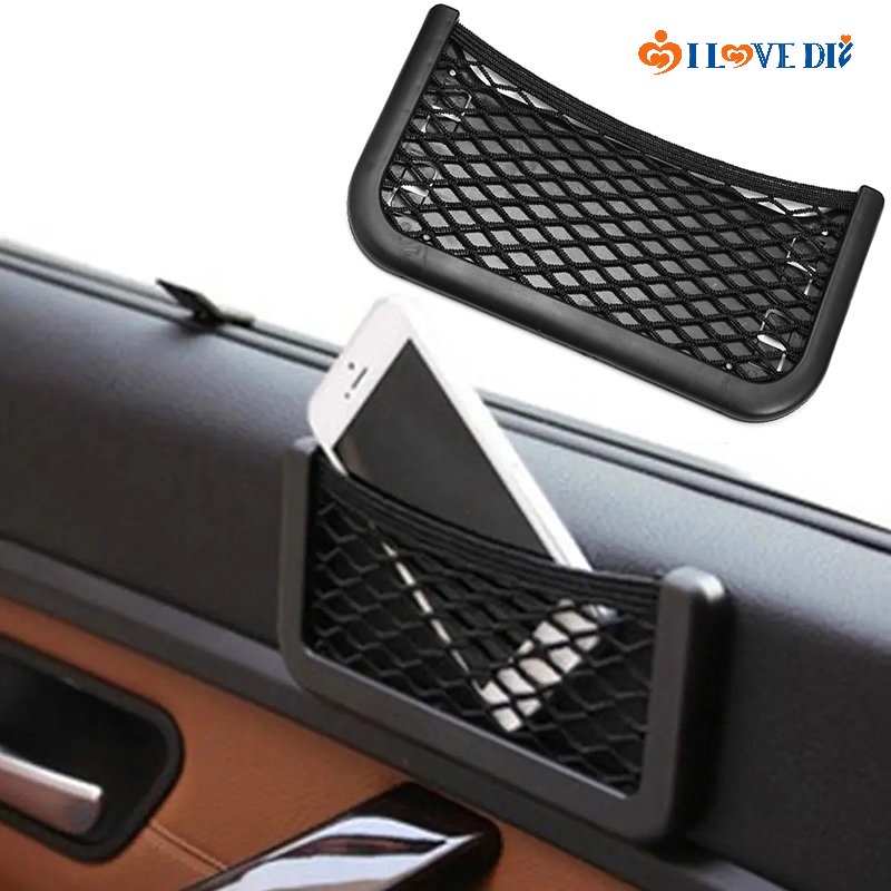 1 Túi Lưới Tự Dính Đựng Điện Thoại Tiết Kiệm Không Gian Tiện Dụng Cho Xe Hơi