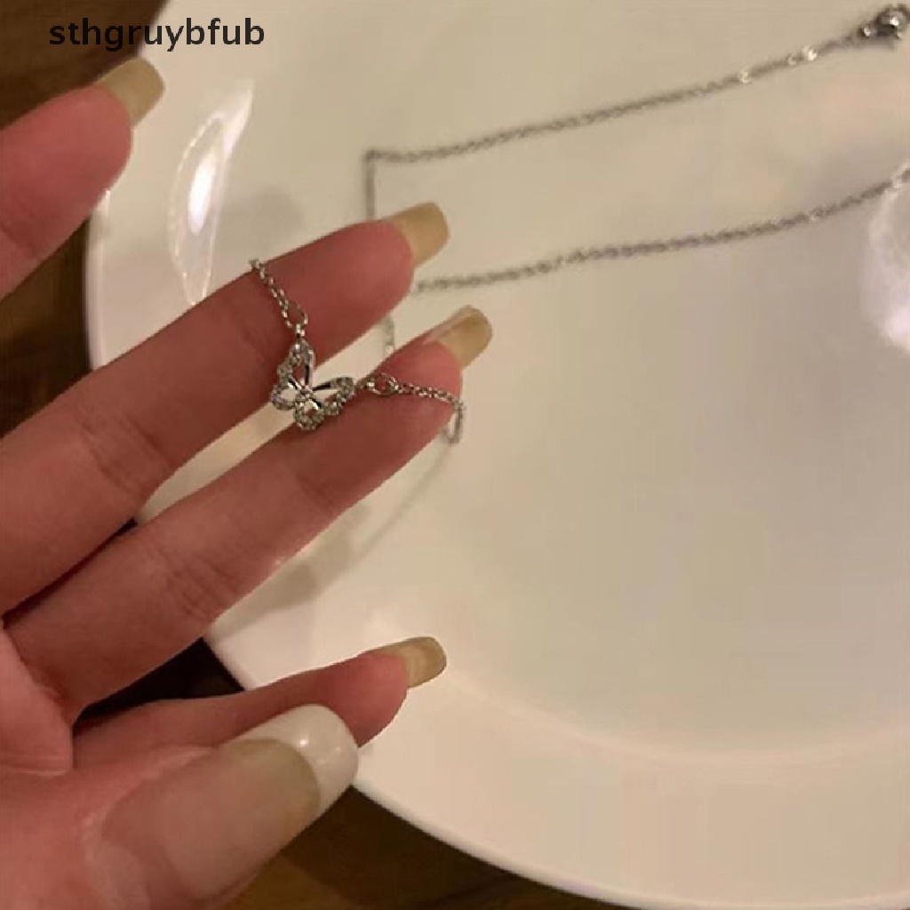 Vòng cổ Mặt Hình Bướm Đính Đá Thời Trang Cho Nữ