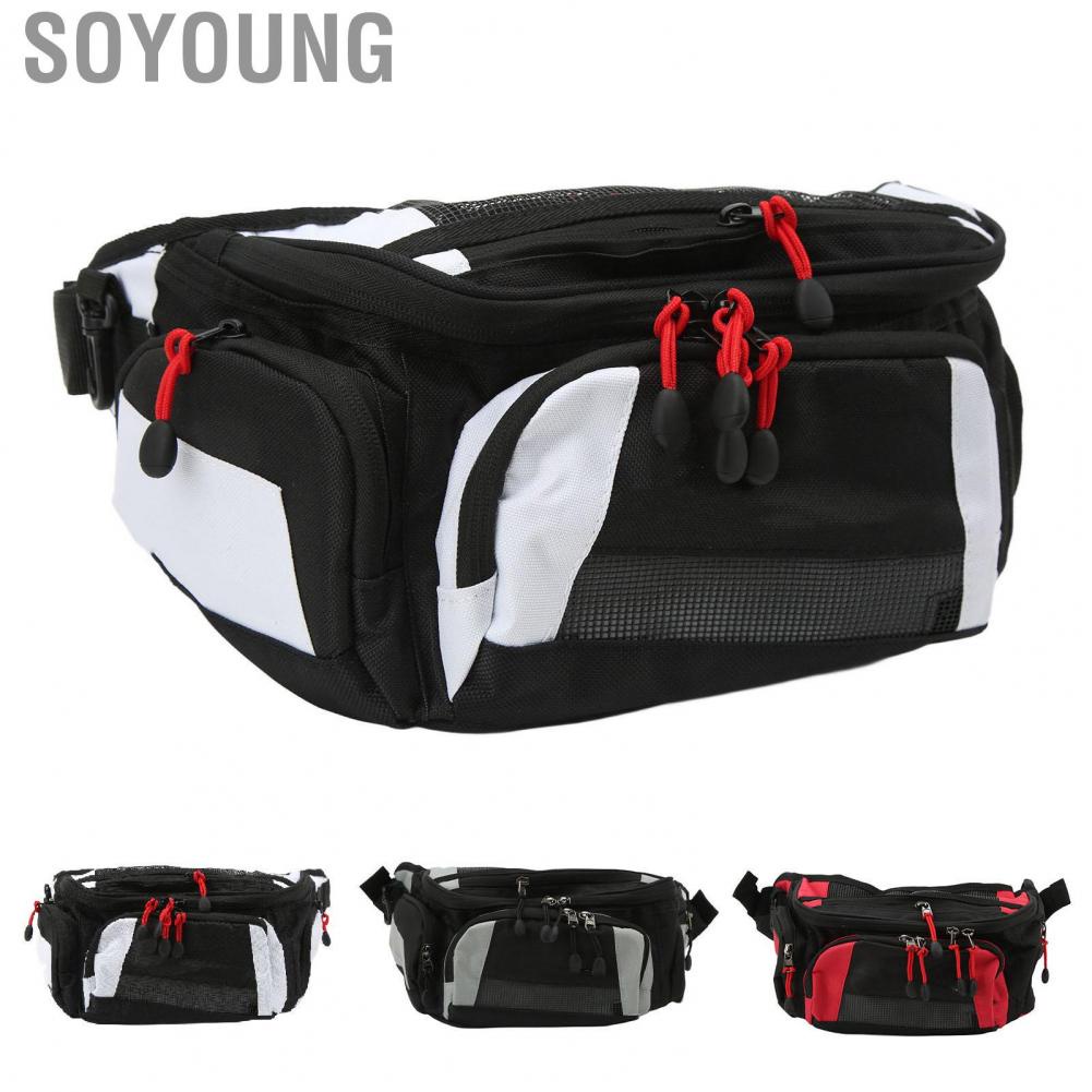 Soyoung Motorcycle Waist Bag  Racing Fanny Pack Oxford Cloth Portable Adjustable Belt Internal Mesh Pockets for Motorbike