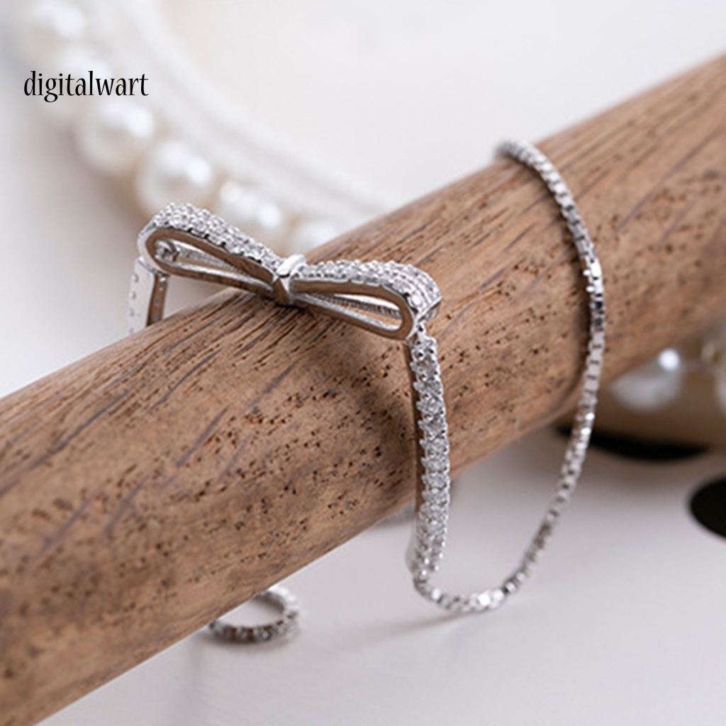 Kỹ Thuật Số| Vòng Tay Thắt Nơ Lấp Lánh Có Thể Điều Chỉnh Độc Đáo Cho Ngày Valentine