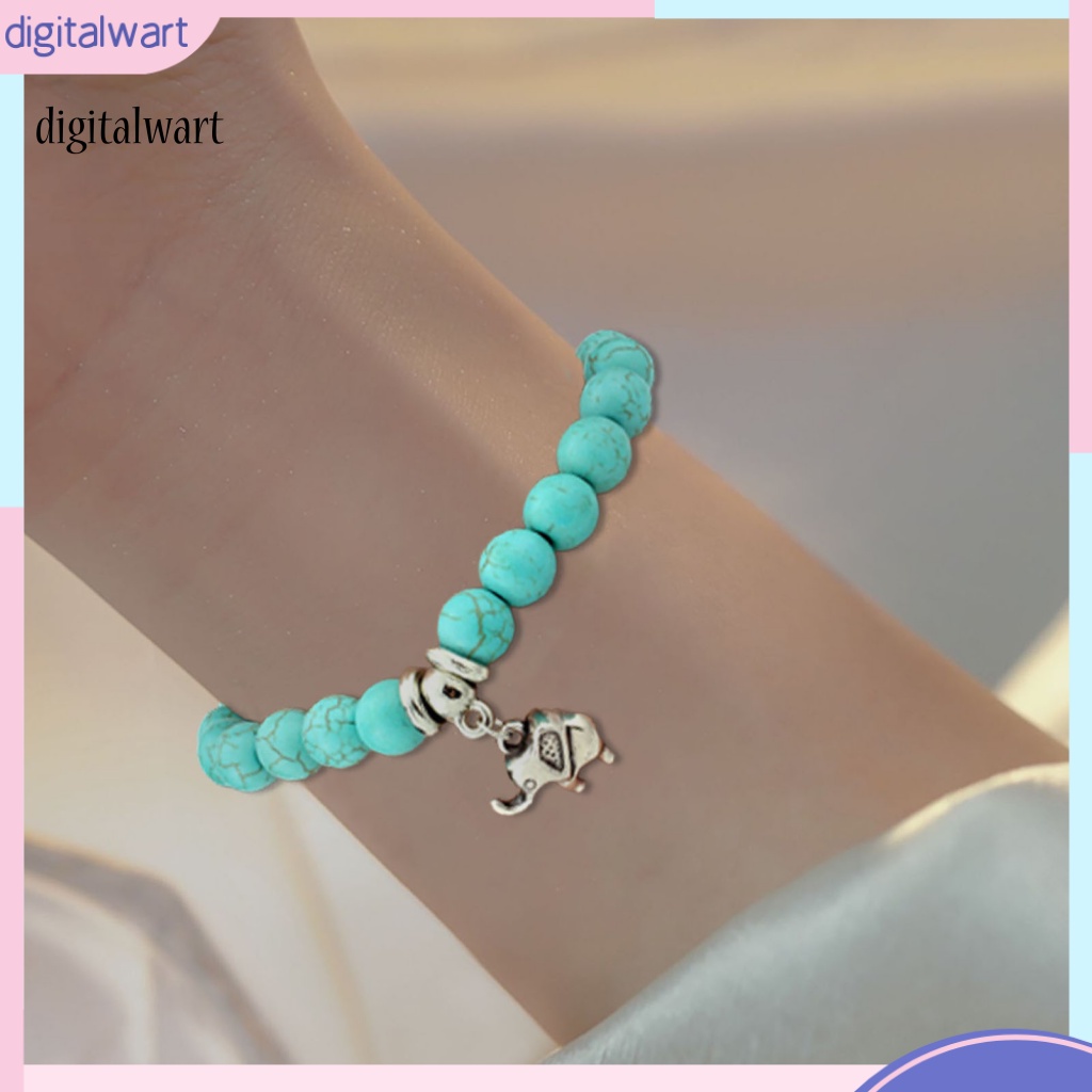 Kỹ Thuật Số| Vòng Tay Chuỗi Hạt Đá Ngọc Lam Nhân Tạo Hình Cú Mèo Thời Trang