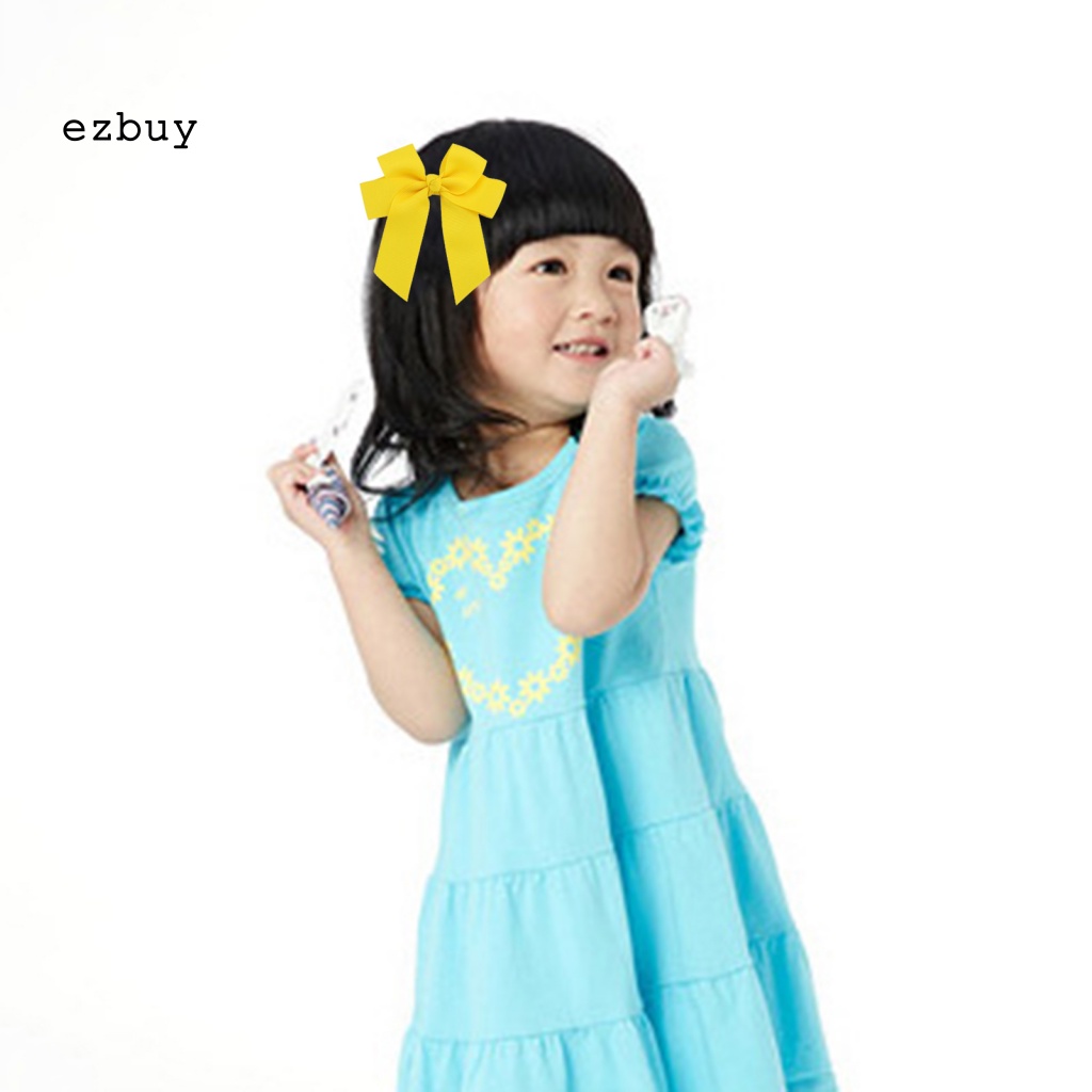 Kẹp Tóc Hình Nơ Lớn Màu Trơn Dễ Thương Dành Cho Bé Gái