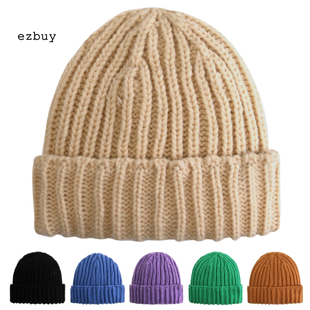[EY] Mũ Len Polyester Dệt Kim Thoải Mái Mặc Hàng Ngày Dễ Phối Đồ Cho Trẻ Sơ Sinh
