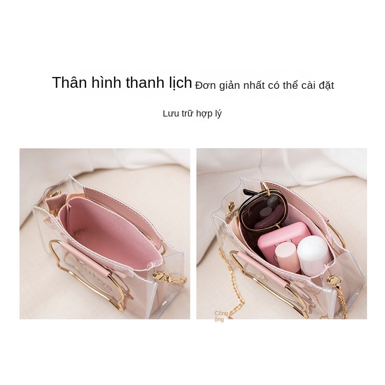 Túi Đeo Chéo Trong Suốt Hình Mèo Dễ Thương TTF775