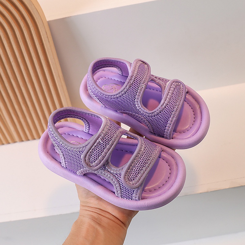 Xăng đan Đế Mềm Chống Trượt Có Thể Điều Chỉnh Phong Cách Hàn Quốc Cho Bé Trai / Gái