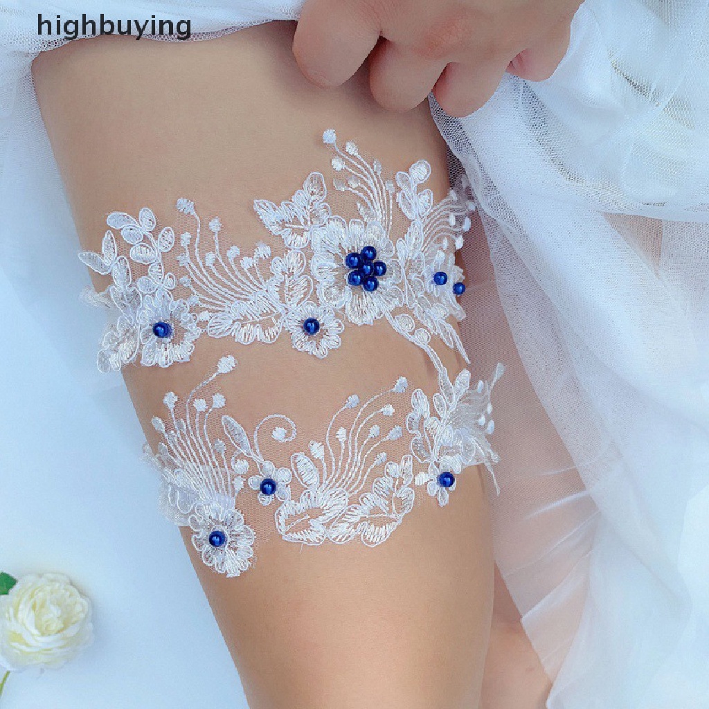 Set 2 Vòng Ren Thêu Hoa Nịt Đùi Quyến Rũ Cho Cô Dâu