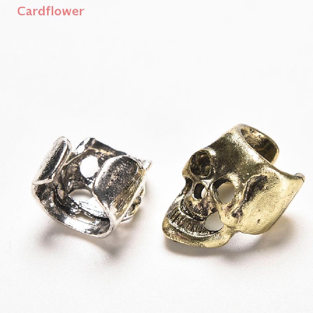 1 / 2 / 4 Khuyên Vành Tai Hình Đầu Lâu Phong Cách Gothic Punk Mới