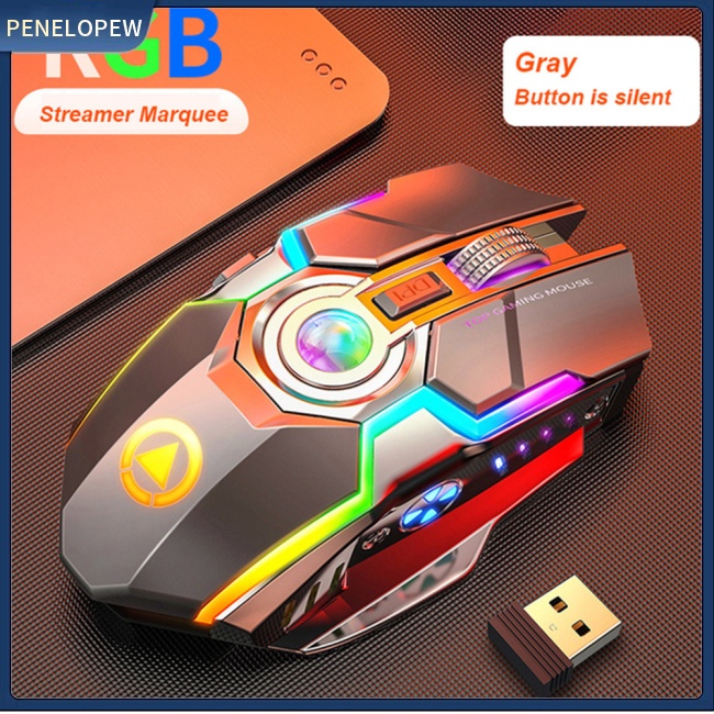 Chuột Quang Không Dây pw A5 2.4G Có Đèn LED Nền Dùng Để Chơi Game