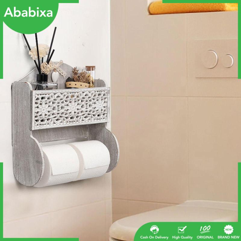 Giá Gỗ Treo Khăn Giấy Cuộn 30x12x31.5cm Tiết Kiệm Không Gian Tiện Dụng