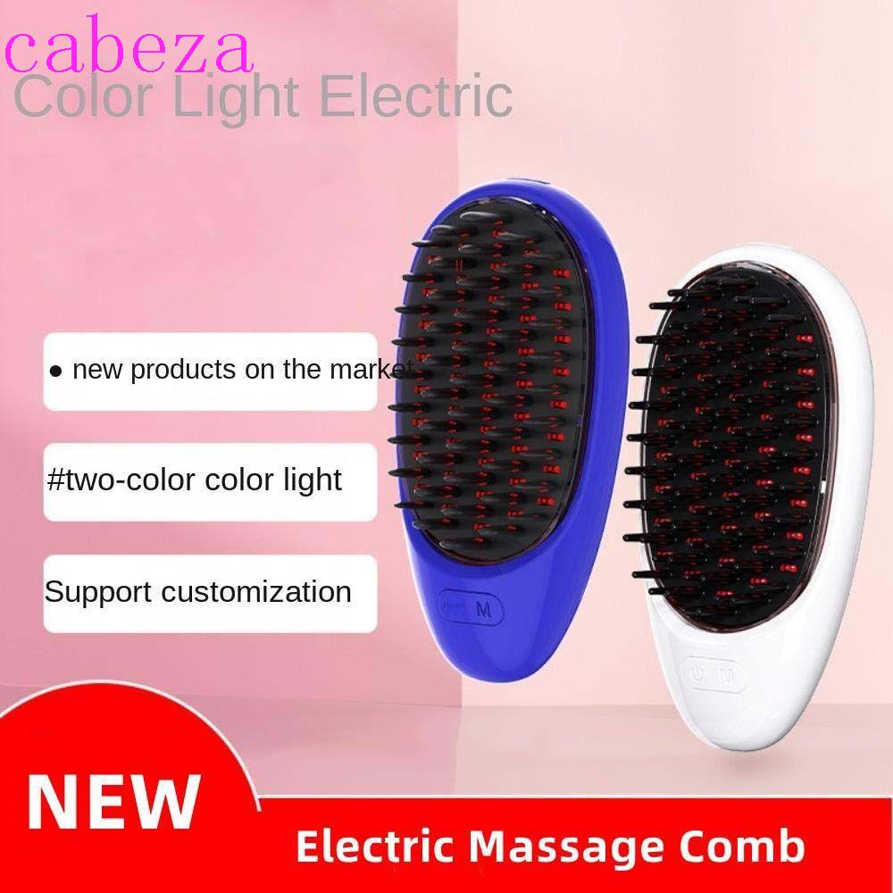 Lược Điện Chải Tóc Massage Da Đầu Tạo Kiểu Tóc Ánh Sáng Xanh Đỏ