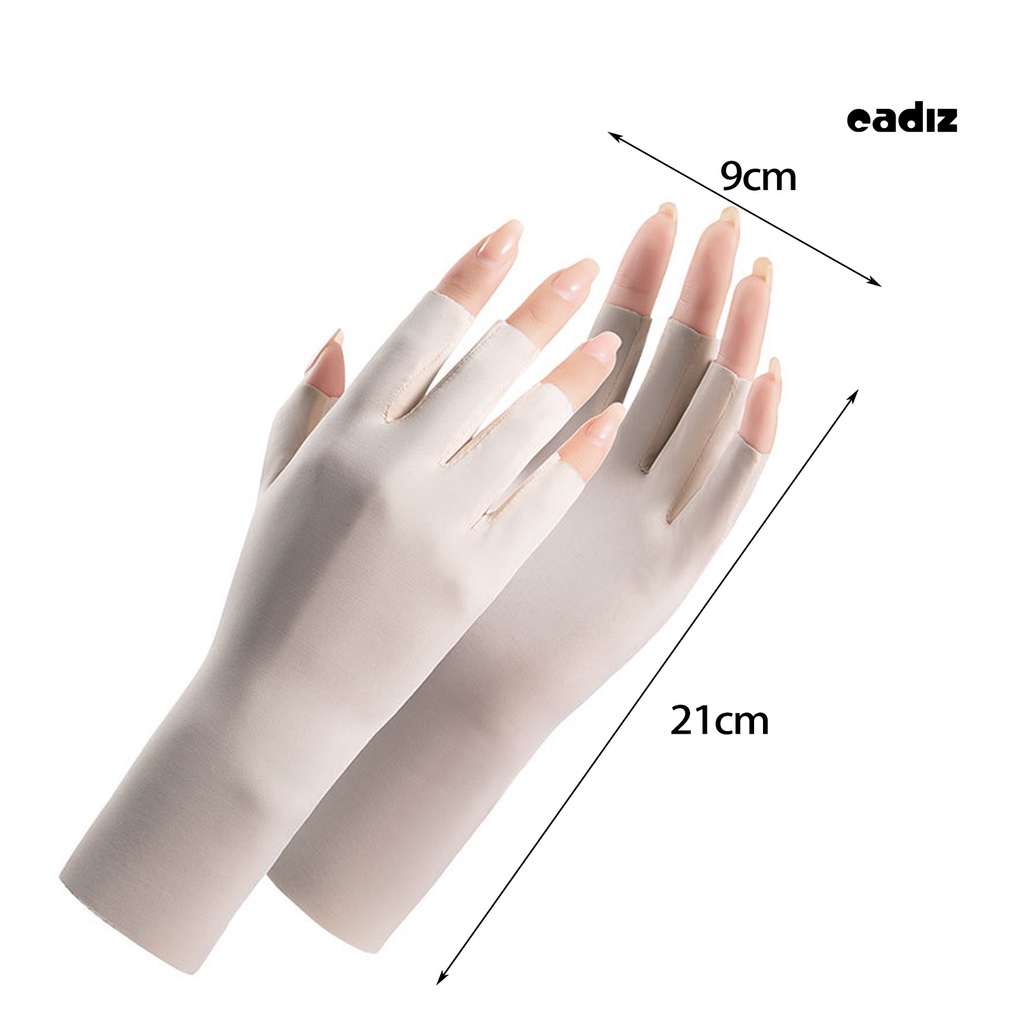 1 Đôi Găng Tay Nửa Ngón Chống Tia UV Thoáng Khí Tiện Dụng