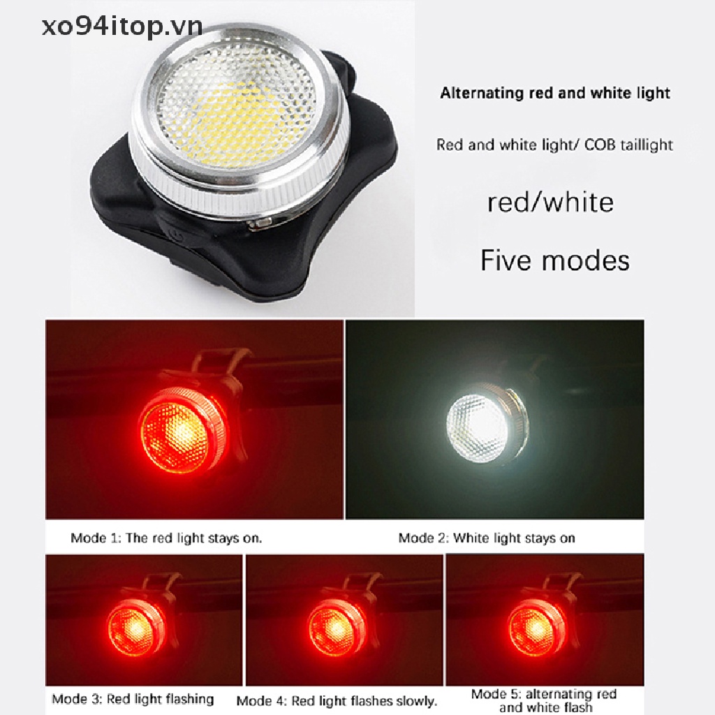 Đèn XOITOP Bằng Hợp Kim Nhôm Chống Thấm Nước Kèm Sạc USB Tiện Dụng Cho Xe Đạp
