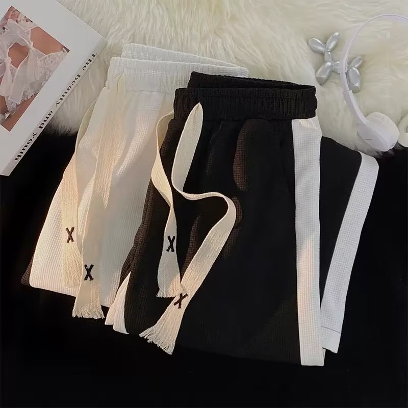 Quần ống rộng Màu Tương Phản Phong Cách Hàn Quốc Thời Trang Xuân Hè Mới Cho Nam