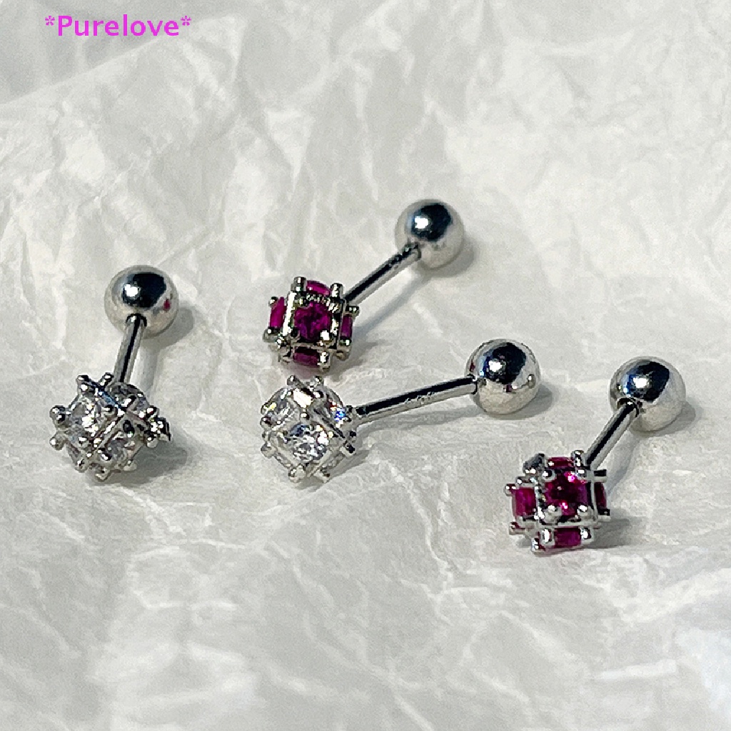 1 Đôi Khuyên Tai Đính Đá Zircon Thời Trang Cho Nữ Mới