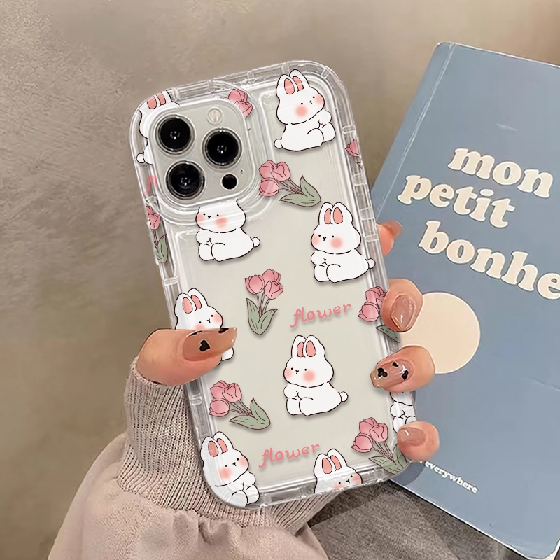 Ốp Điện Thoại Silicon TPU Mềm Trong Suốt Họa Tiết Dễ Thương Chống Sốc Cho IPhone 14 12 13 11 Pro XS Max 7 + 8 Plus X XR