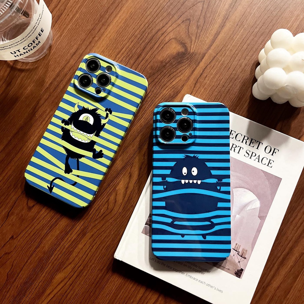 Ốp Điện Thoại PC Cứng Chống Rơi Họa Tiết Kẻ Sọc Cho iphone 14 13 12 11 Pro MAX XR X / XS MAX 7 / 8 Plus