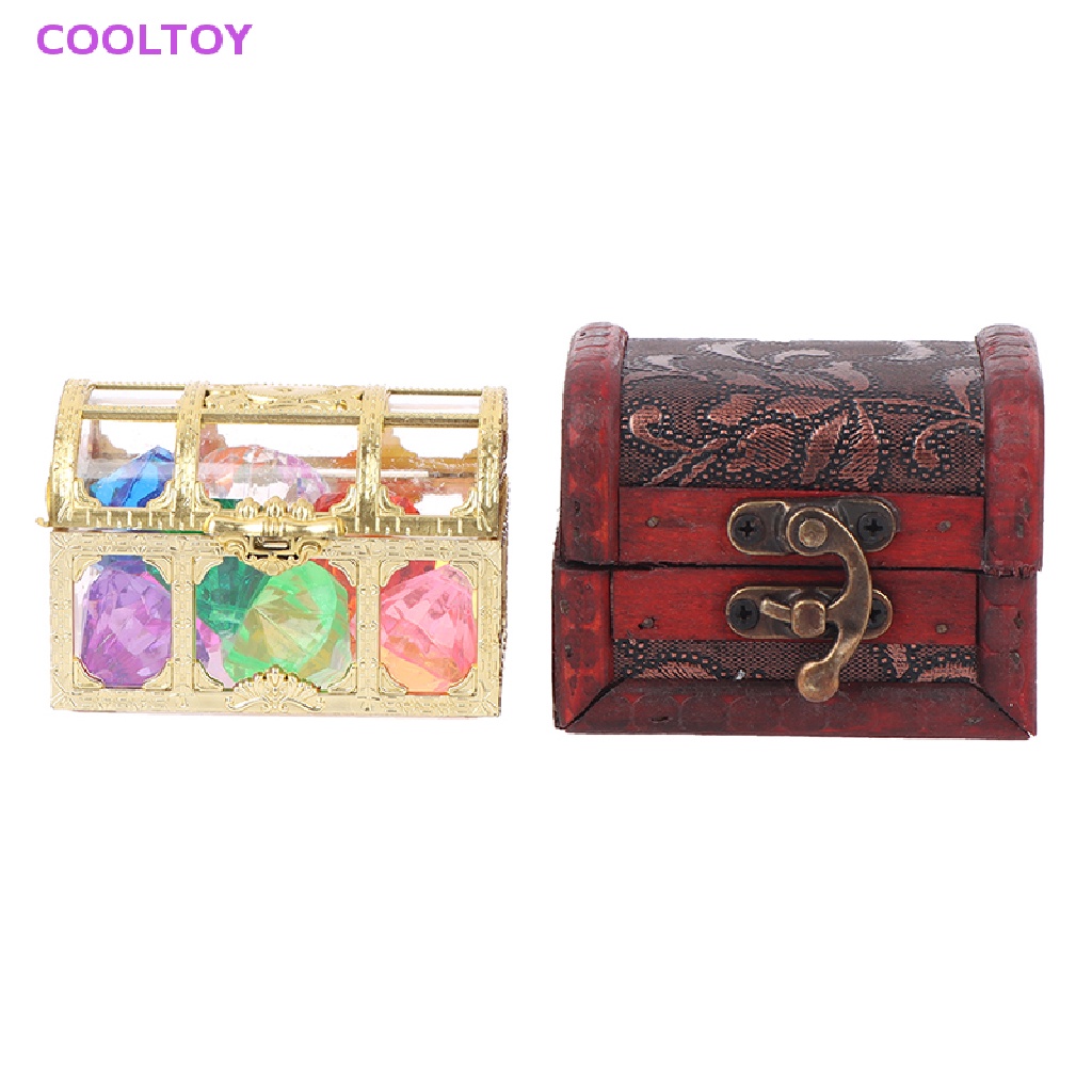 Cooltoy Bộ 10 Viên Đá Kim Cương Lớn Nhiều Màu Sắc Đồ Chơi Bể bơi Lội Hộp Kho Báu